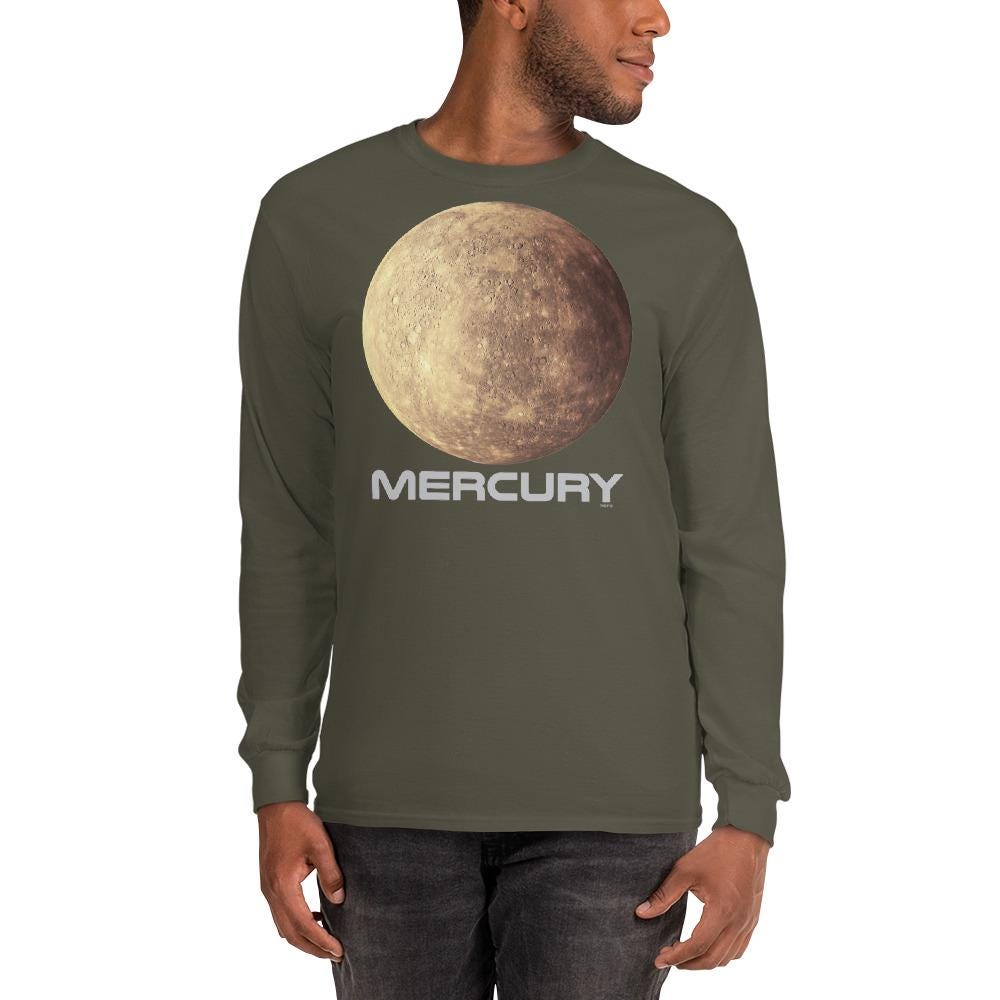 Planet Mercury Men’s Long Sleeve Shirt