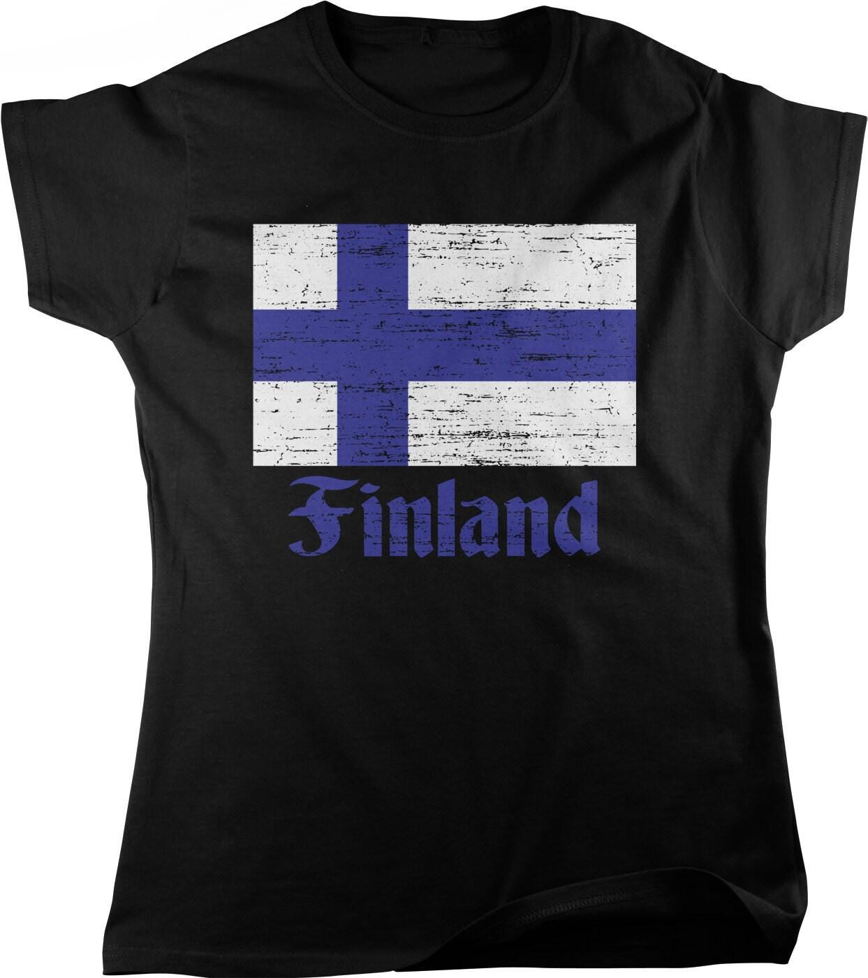 Finnish Pride T-Shirt – Women's Flag Tee | Cotton Flag Shirt, Comfort Fit