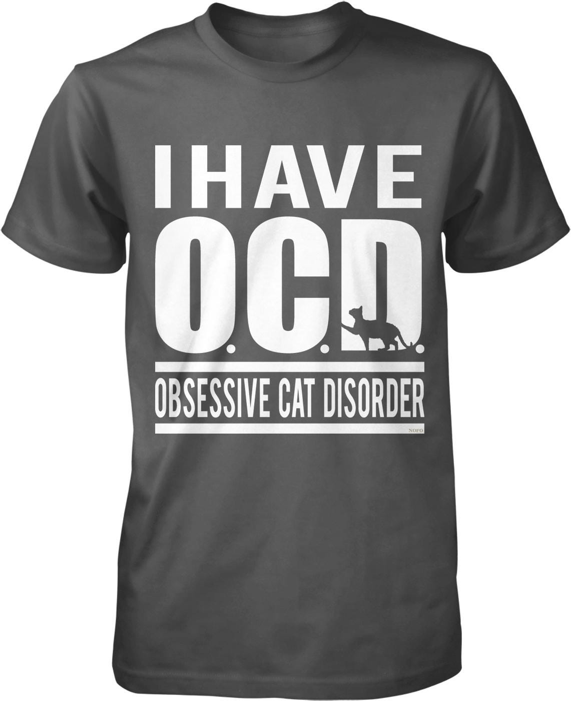 Cat Lover T-Shirt - Men's Obsessive Cat Disorder Shirt | 100% Cotton Tee