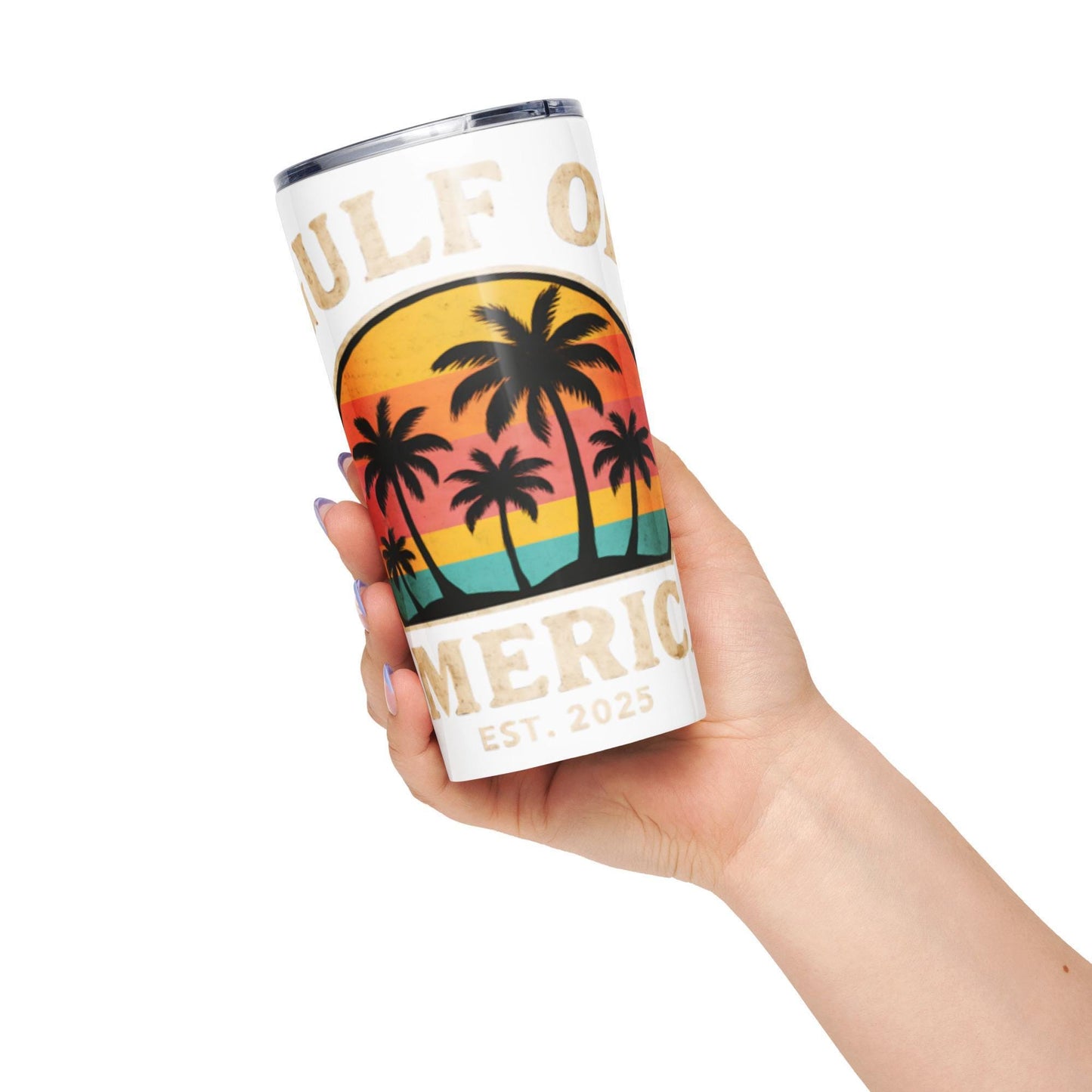 gulf of america est. 2025 maga Tapered stainless steel tumbler