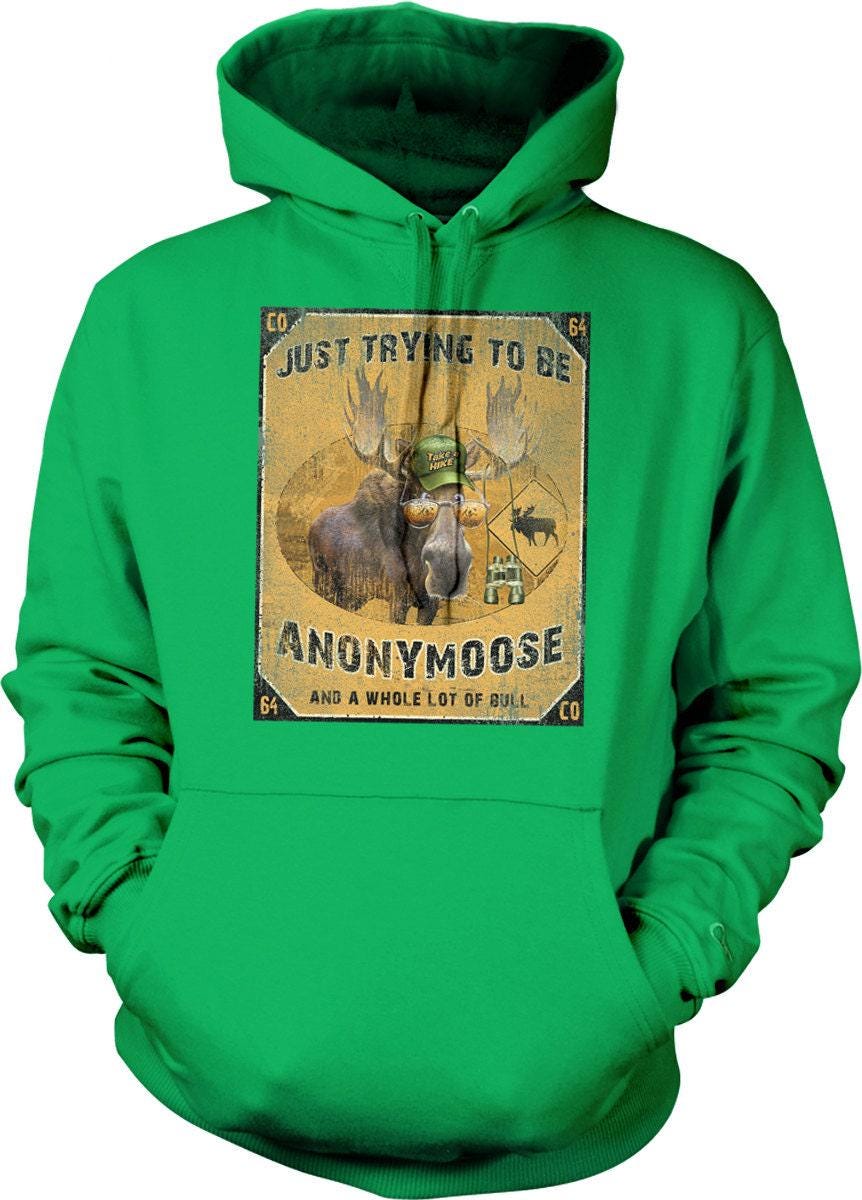 Moose Antlers Hoodie - Cozy Cotton Blend Casual Warm Hoodie With Rugged Forest Style