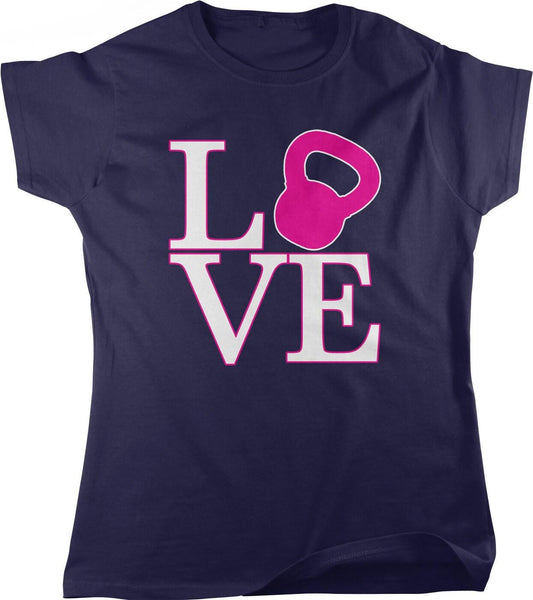 Women's Kettlebell Shirt - Full Cut Fitness Workout Tee | Comfortable Cotton