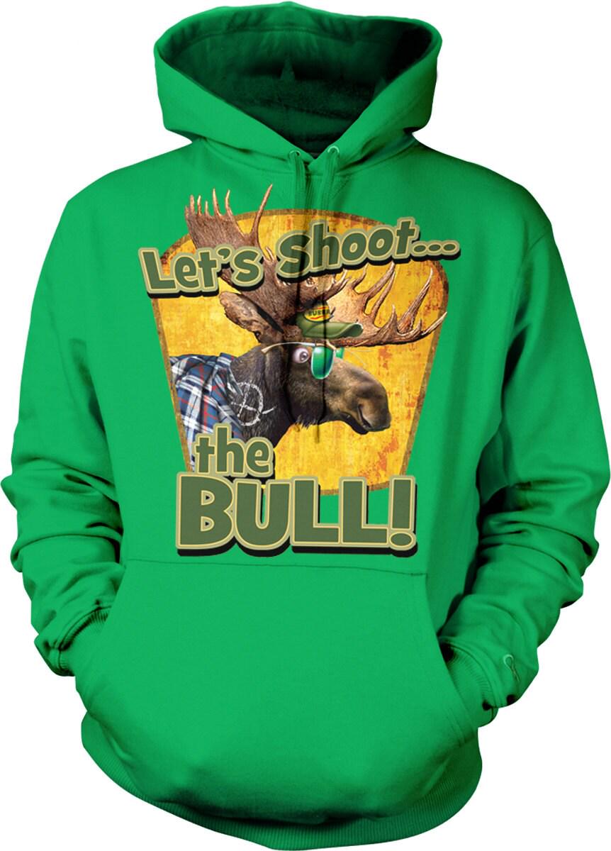 Moose Hooded Sweatshirt – Cozy Hunting Hoodie With Antler Design & Pouch Pocket Warmth