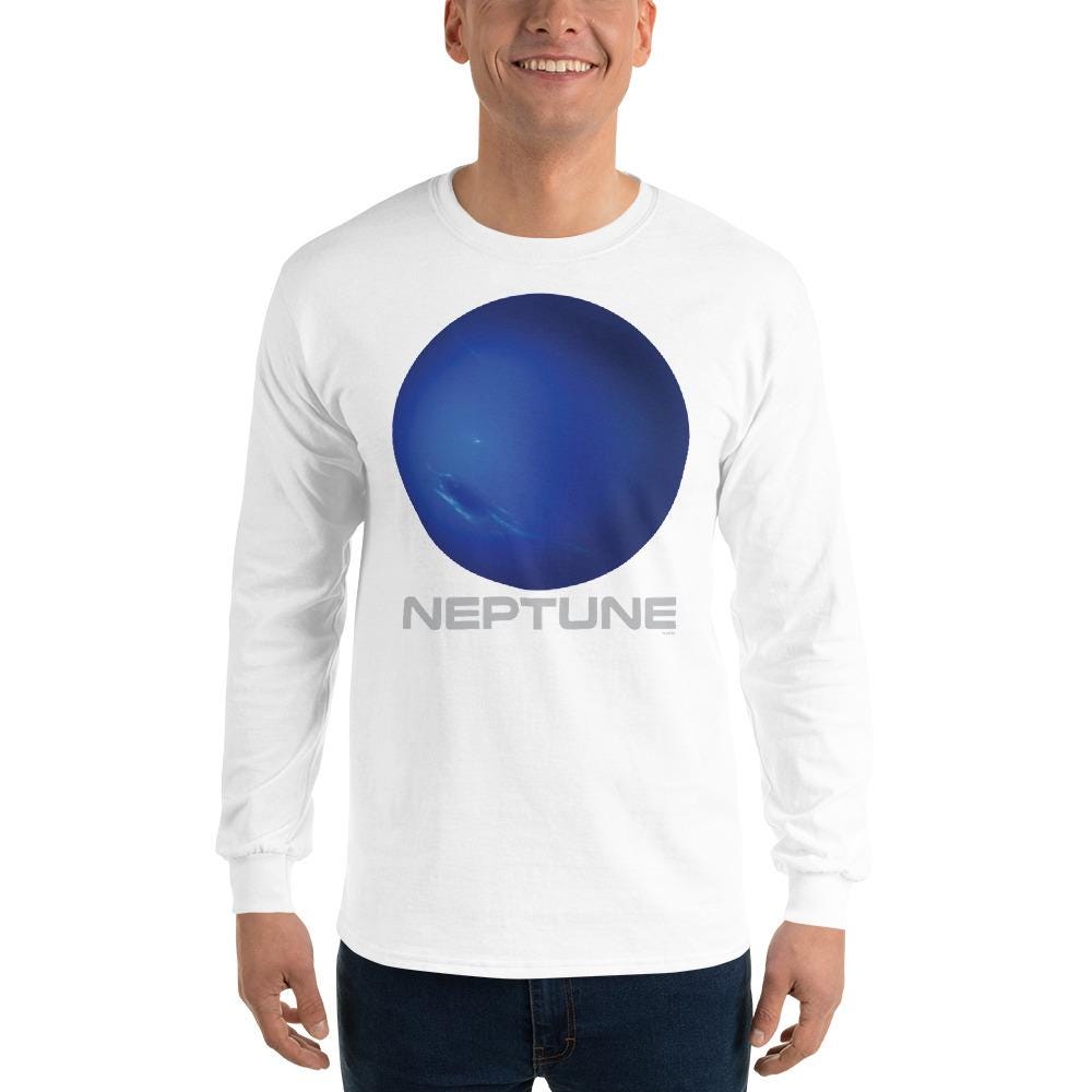 Planet Neptune Men’s Long Sleeve Shirt