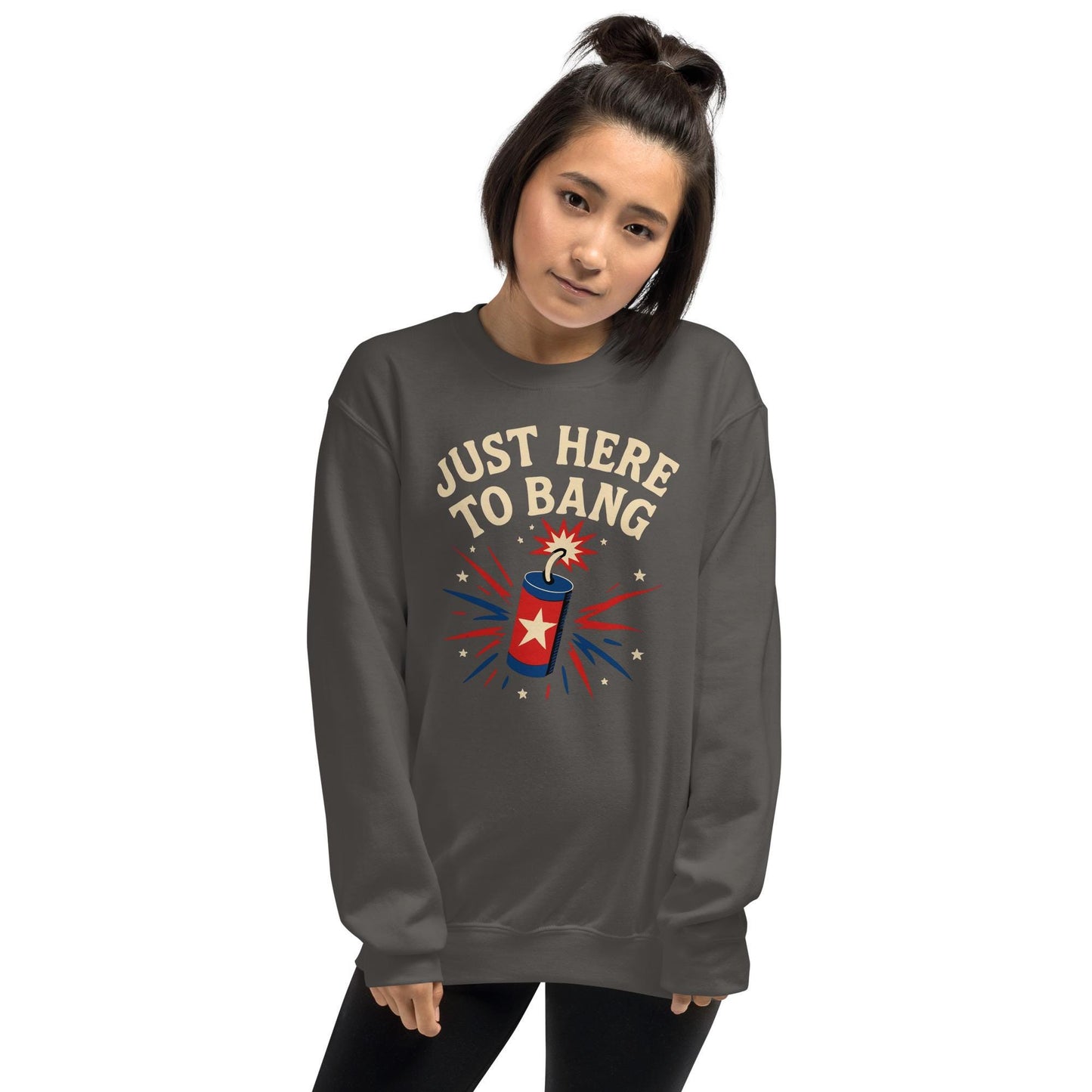 just here to bank july 4th bbq gear Unisex Sweatshirt