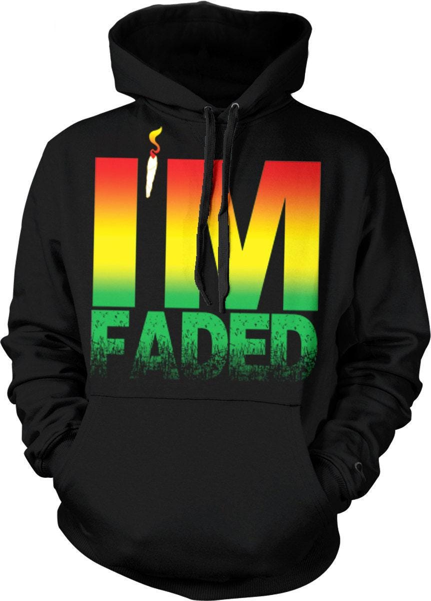 Faded Hoodie - Soft Durable Unisex Sweatshirt With Unique Herb Design & Casual Fit