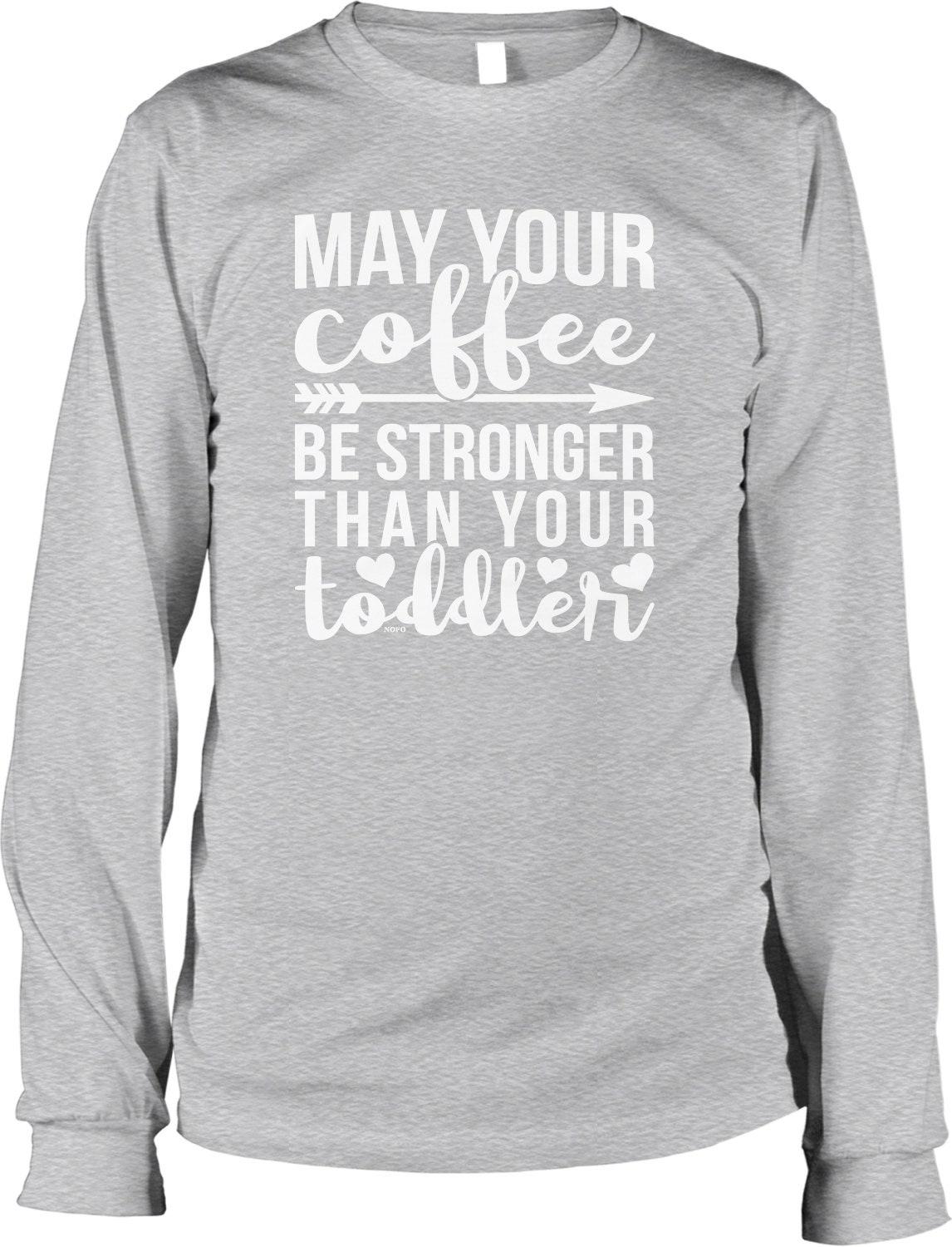Long Sleeve Shirt - Casual Coffee Shirt With Pre Shrunk Cotton & Taped Neck
