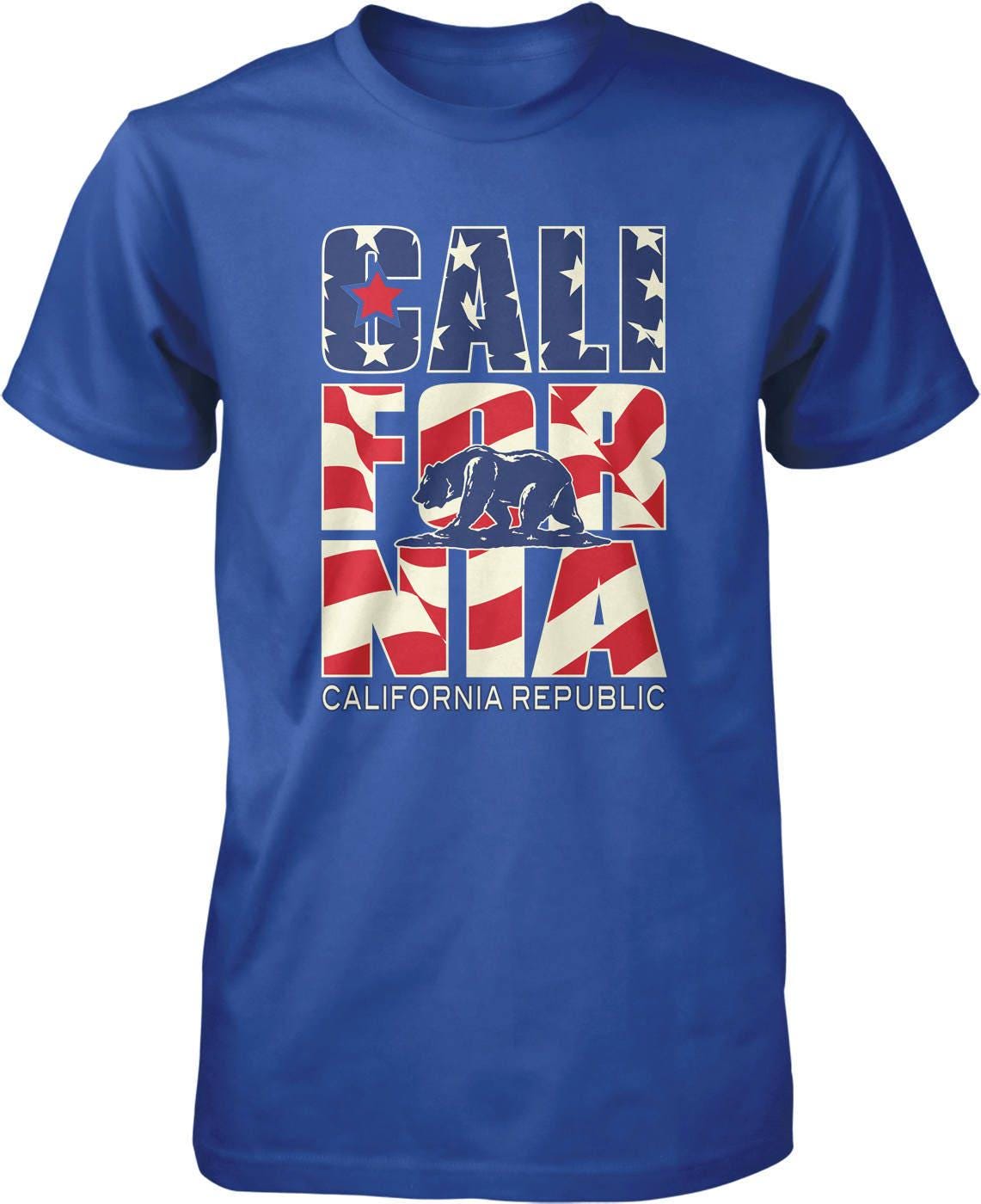 Men's California T-Shirt - Soft Cotton Tee | Patriotic Men's Shirt, Durable & Machine Washable