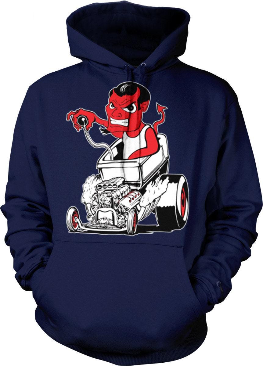 Hot Rod Hoodie - Vintage Flame Graphic Sweatshirt | Durable Cotton Blend