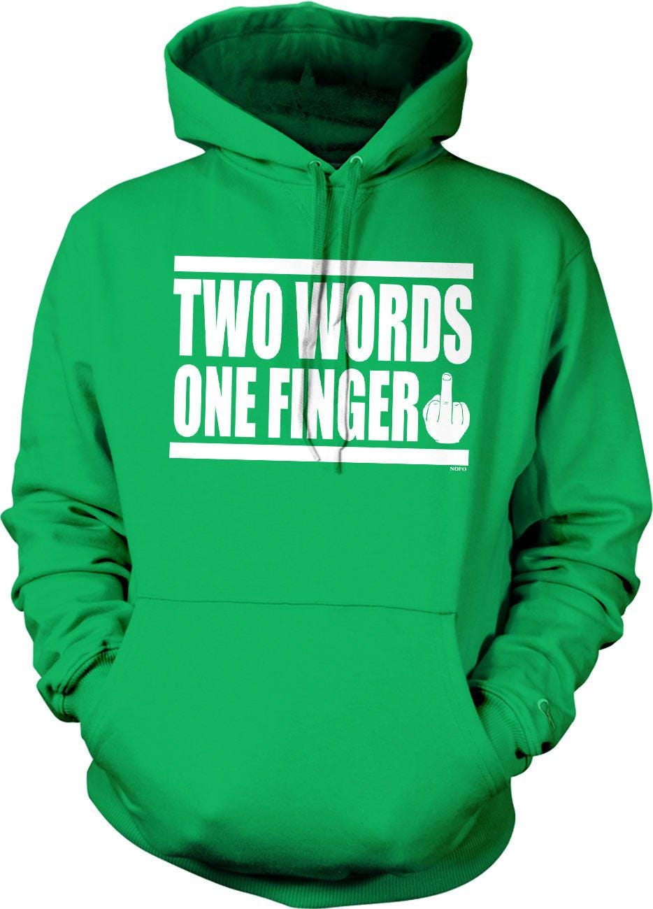 Hooded Sweatshirt – Pouch Pocket One Finger Hoodie With Double Ply Hood & Draw Cord
