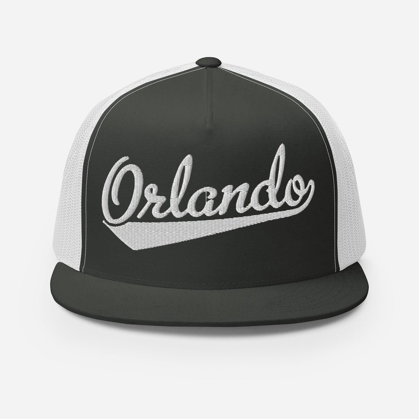 Snapback Trucker Hat - Orlando Script Baseball Cap With Custom Thread Colors