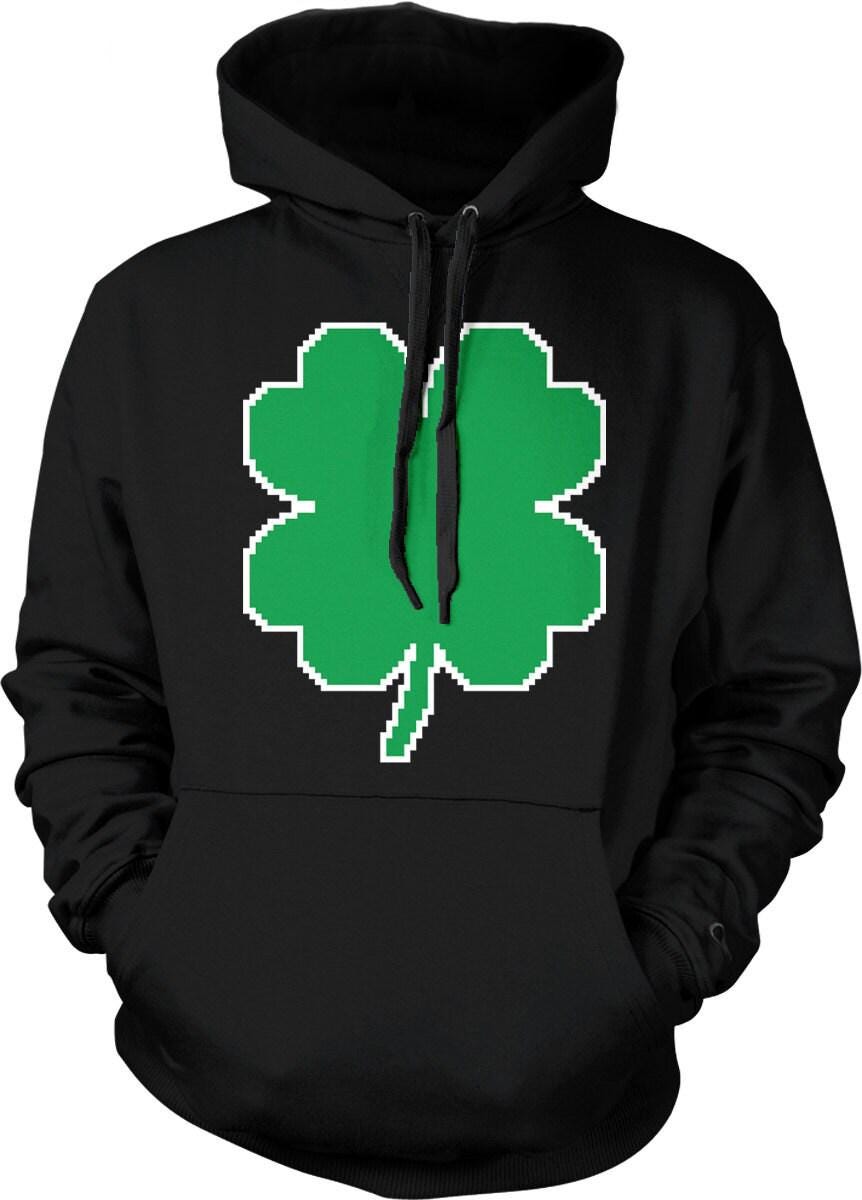 Four Leaf Clover Hoodie - Cozy St Patricks Day Hoodie With Pouch Pocket