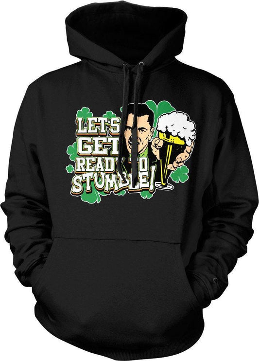 St Patricks Day Hoodie - Irish Lucky Sweatshirt With Beer Drinking Clover Design