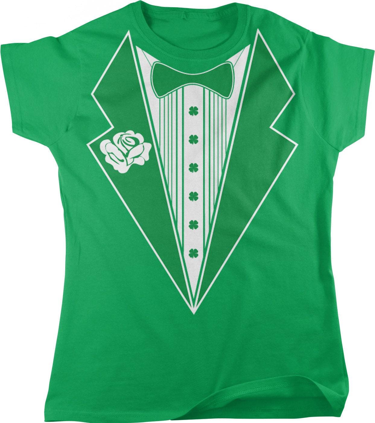 Womens Irish T Shirt - Clover Button Down | St Patricks Day Tee, Heritage Celebration Wear