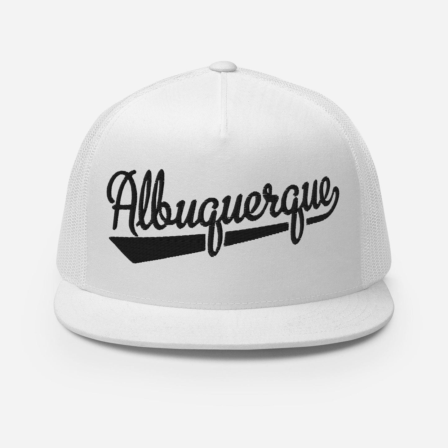 Albuquerque Snapback Trucker Hat - Five Panel Flat Bill Cap With Custom Embroidery