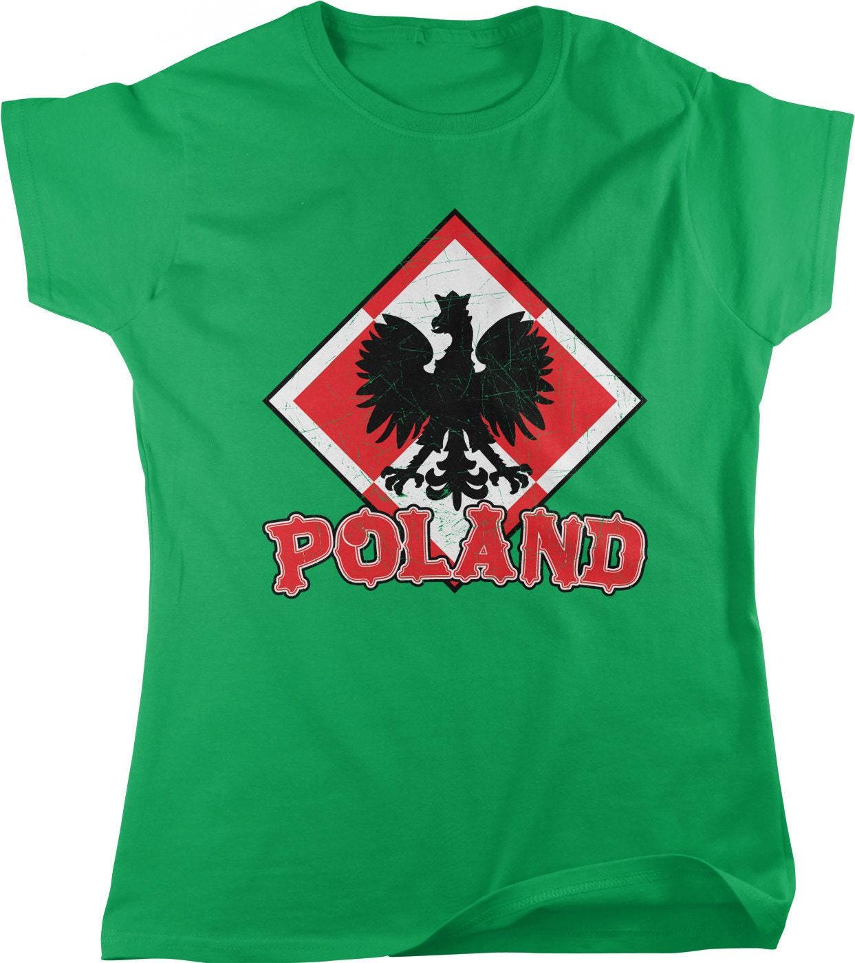 Poland White Eagle T-Shirt – Women's Cotton Tee With Full Cut Fit & Heritage Pride