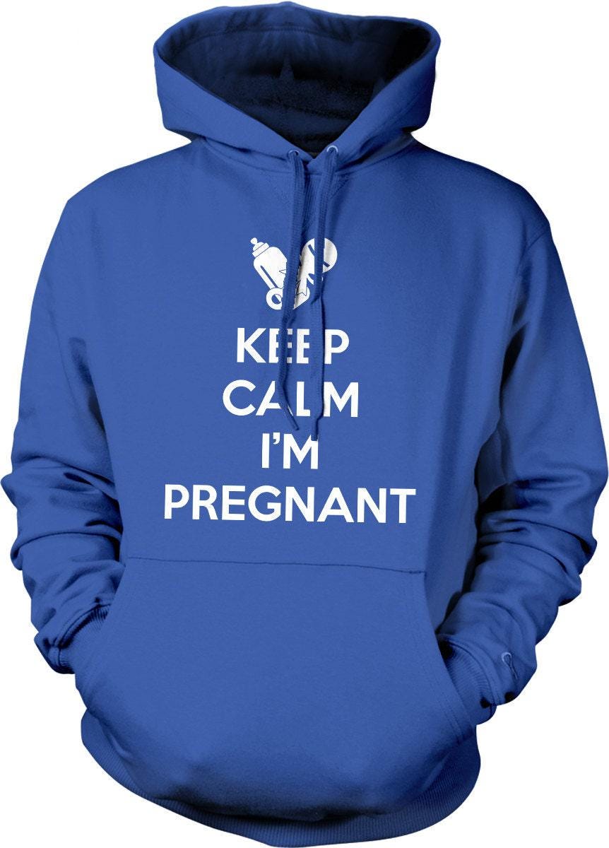 Pregnant Hooded Sweatshirt – Cozy Cotton Blend Pullover With Double Ply Hoodie