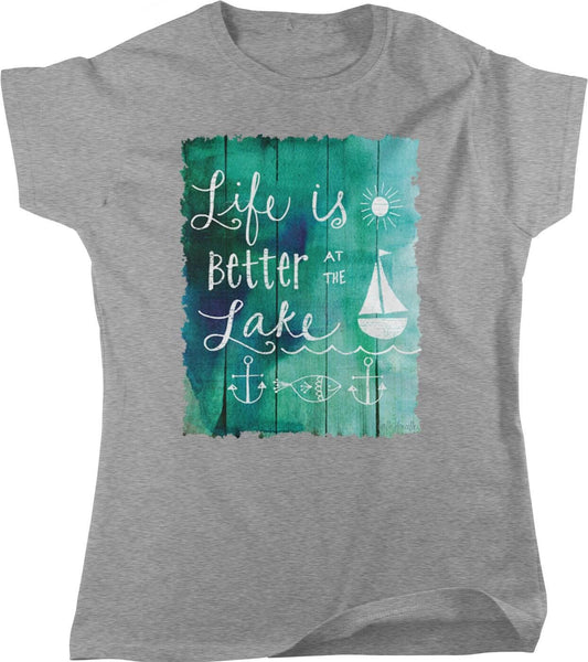 Women's Lake T-Shirt – Soft Cotton Shirt | Casual Lake Wear, Relaxed Fit Top
