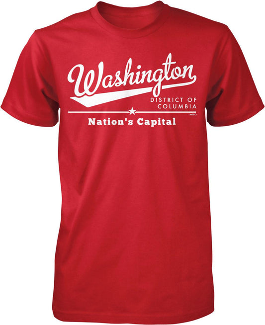 Washington DC Men's T-Shirt - Durable Pre-Shrunk Cotton Casual Wear Tee