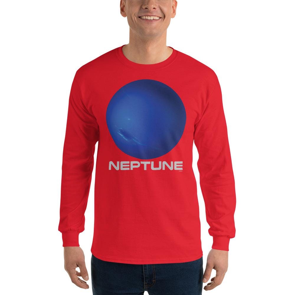 Planet Neptune Men’s Long Sleeve Shirt